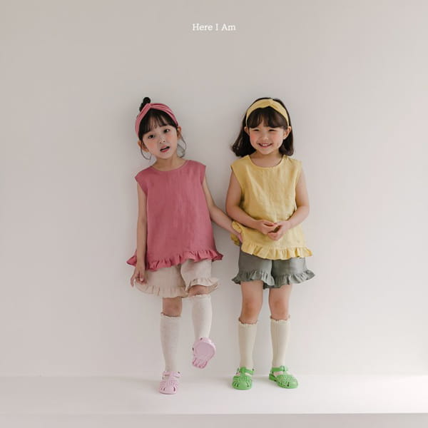 HERE I AM - Korean Children Fashion - #Kfashion4kids - Dear Linen Top Bottom Set - 4