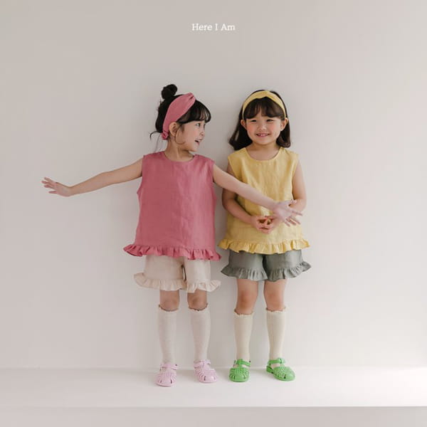 HERE I AM - Korean Children Fashion - #Kfashion4kids - Dear Linen Top Bottom Set - 5
