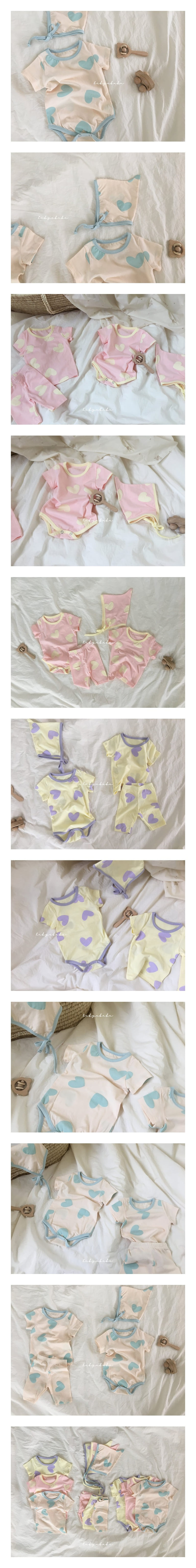 HI BYEBEBE - Korean Children Fashion - #Kfashion4kids - Heart Heart Bodysuit - 2