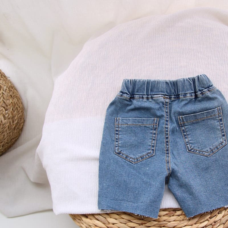 J-ROOM - Korean Children Fashion - #Kfashion4kids - Span Denim Shorts - 4