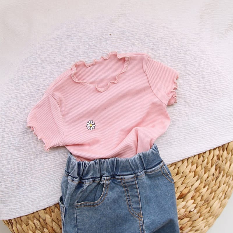 J-ROOM - Korean Children Fashion - #Kfashion4kids - Flower Wave Tee - 9