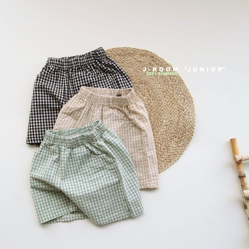 J-ROOM - Korean Children Fashion - #Kfashion4kids - Check Shorts