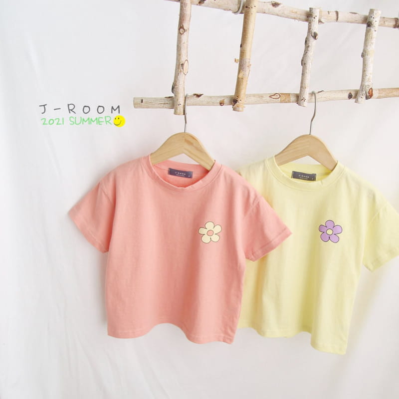 J-ROOM - Korean Children Fashion - #Kfashion4kids - Flower Painting Tee