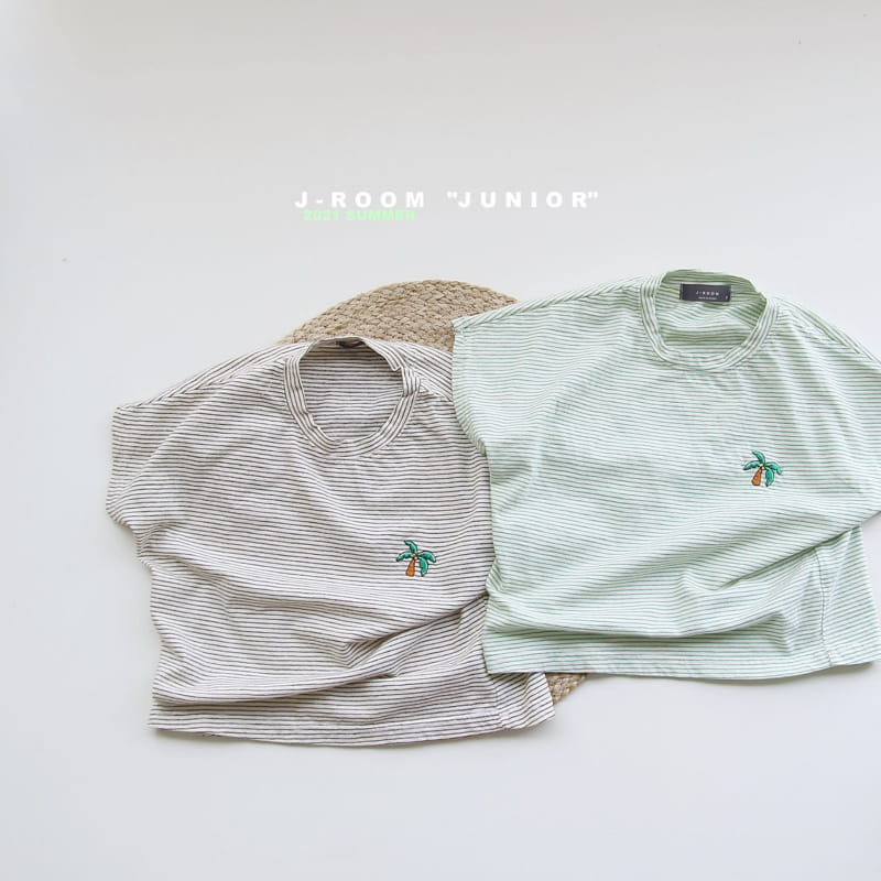J-ROOM - Korean Children Fashion - #Kfashion4kids - Palm Stripes Tee