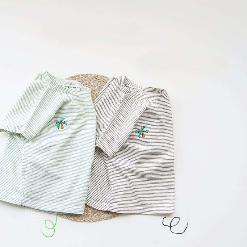 J-ROOM - Korean Children Fashion - #Kfashion4kids - Palm Stripes Tee - 3