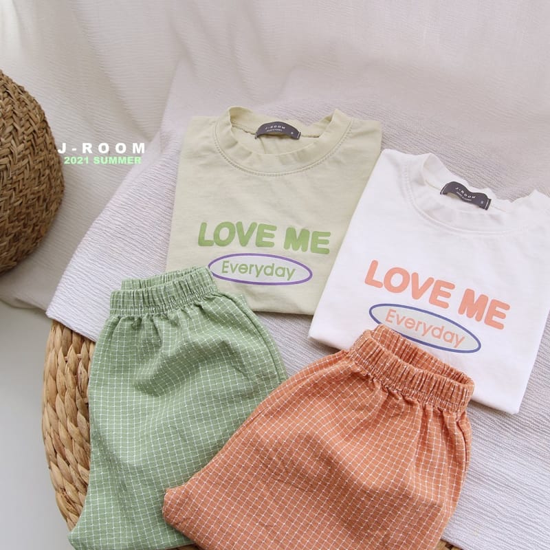 J-ROOM - Korean Children Fashion - #Kfashion4kids - Love Me Top Bottom Set - 4