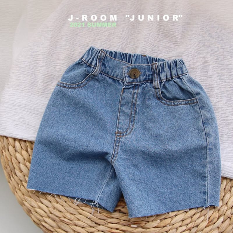 J-ROOM - Korean Children Fashion - #Kfashion4kids - Open Denim Shorts