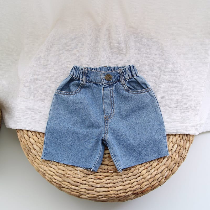 J-ROOM - Korean Children Fashion - #Kfashion4kids - Open Denim Shorts - 3