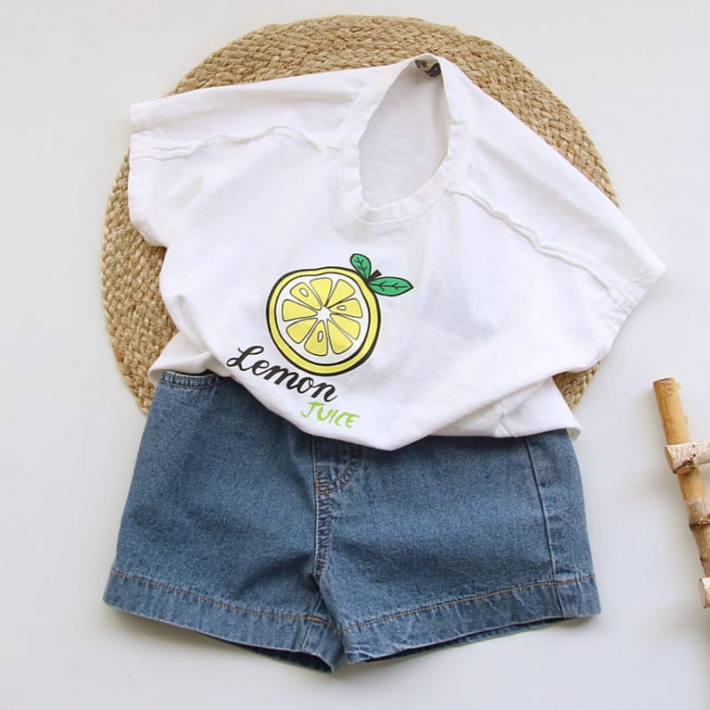 J-ROOM - Korean Children Fashion - #Kfashion4kids - Lemon Painting Tee