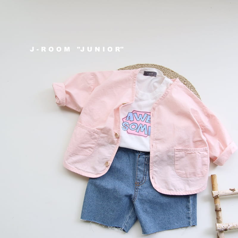 J-ROOM - Korean Children Fashion - #Kfashion4kids - Linen Button Jacket - 2