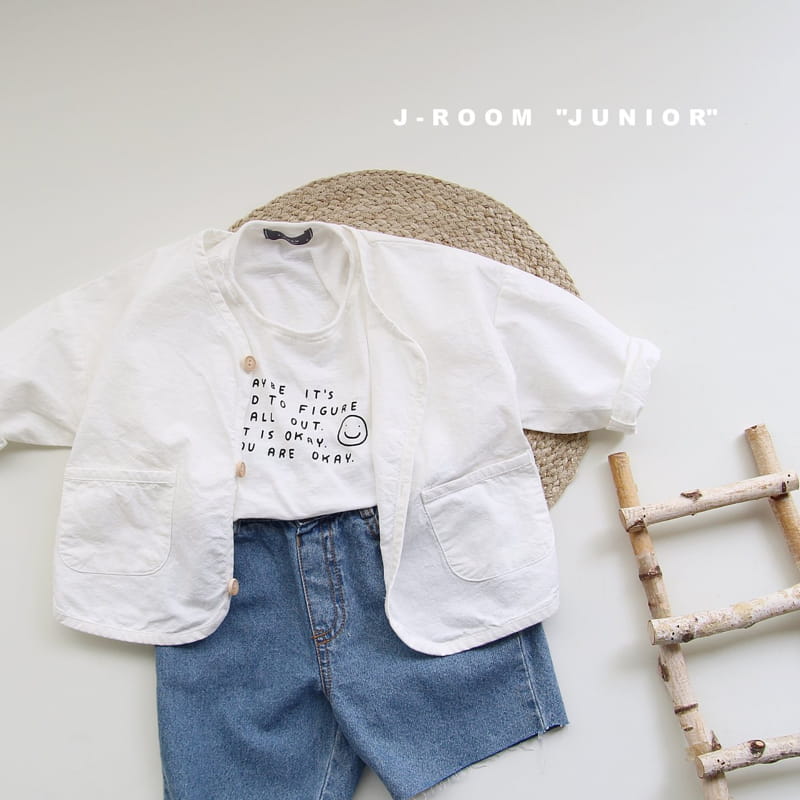 J-ROOM - Korean Children Fashion - #Kfashion4kids - Linen Button Jacket - 3