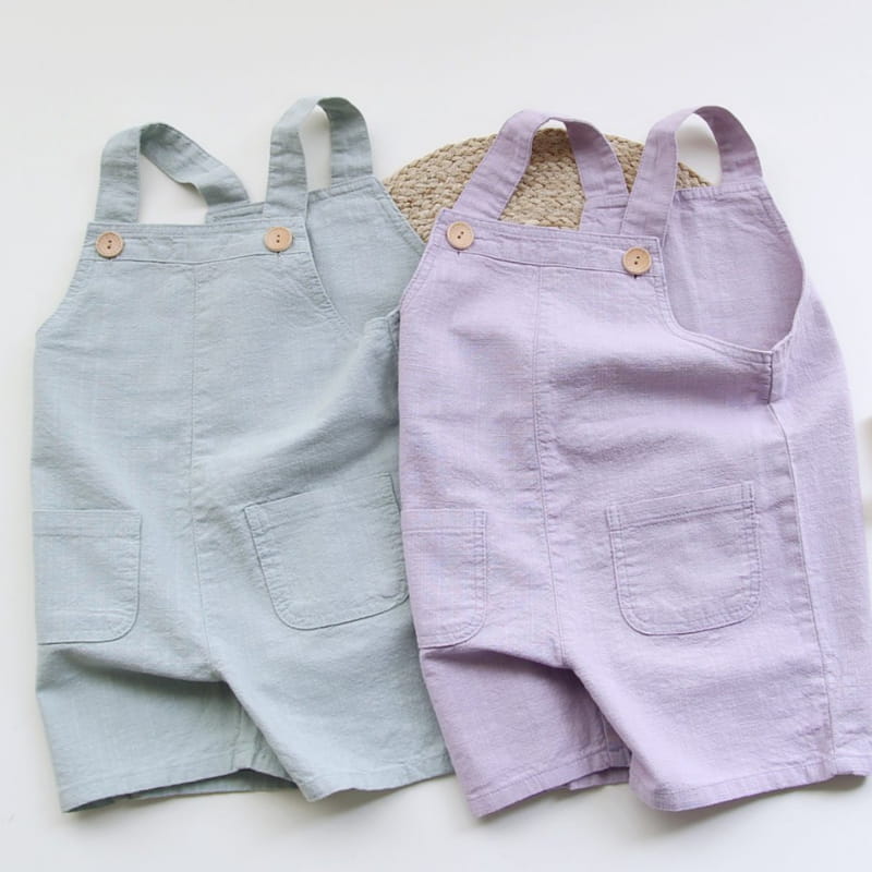 J-ROOM - Korean Children Fashion - #Kfashion4kids - Linen Dungarees Shorts