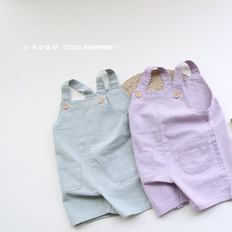 J-ROOM - Korean Children Fashion - #Kfashion4kids - Linen Dungarees Shorts - 10
