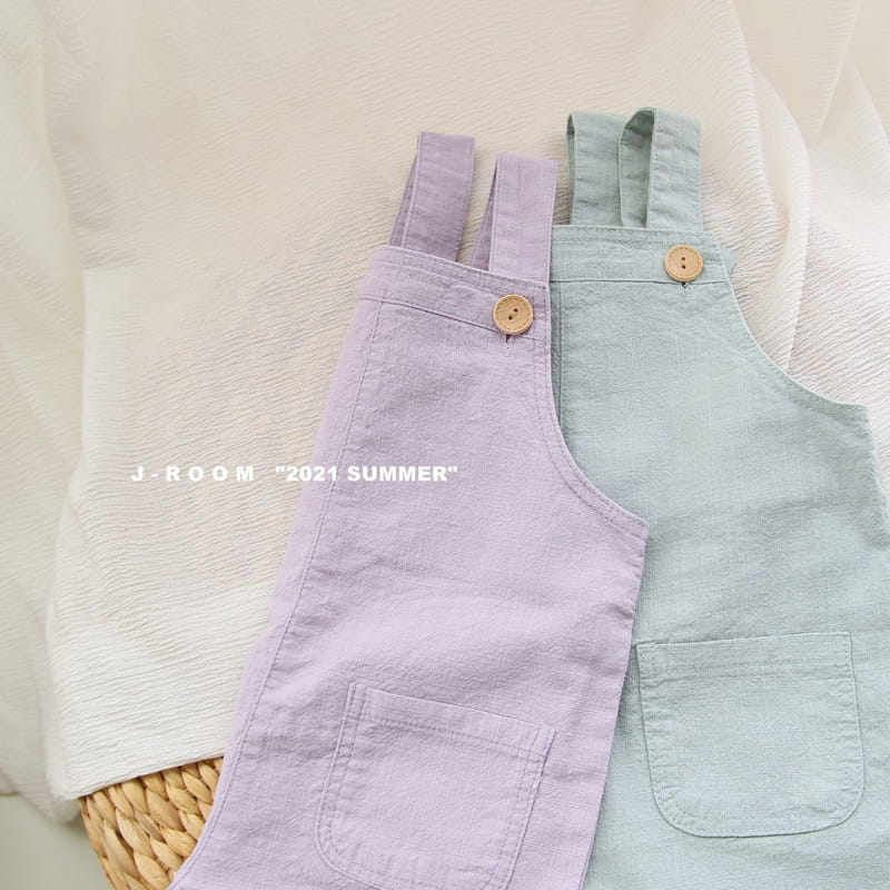 J-ROOM - Korean Children Fashion - #Kfashion4kids - Linen Dungarees Shorts - 2
