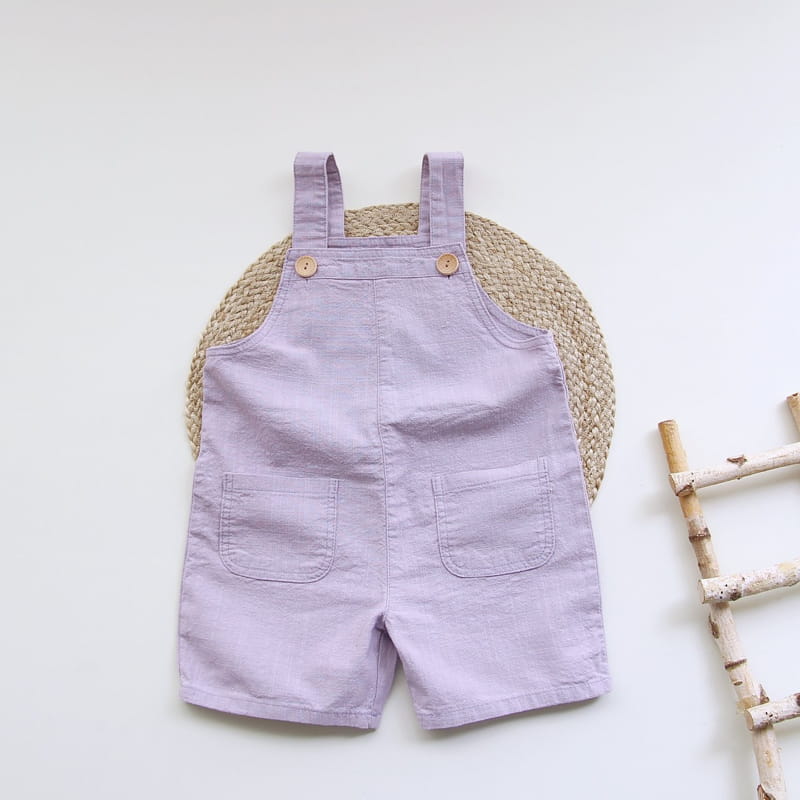 J-ROOM - Korean Children Fashion - #Kfashion4kids - Linen Dungarees Shorts - 5