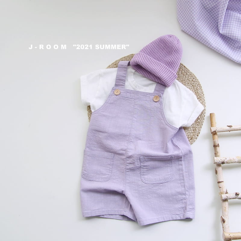 J-ROOM - Korean Children Fashion - #Kfashion4kids - Linen Dungarees Shorts - 7