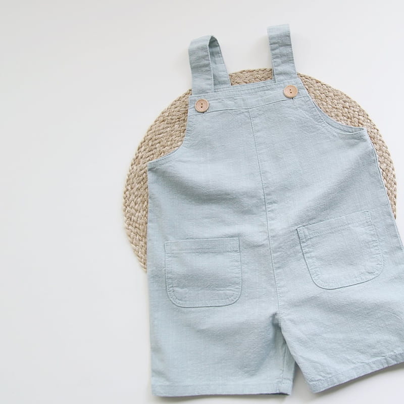 J-ROOM - Korean Children Fashion - #Kfashion4kids - Linen Dungarees Shorts - 8