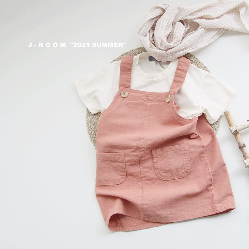 J-ROOM - Korean Children Fashion - #Kfashion4kids - Linen Dungarees Skirt - 3