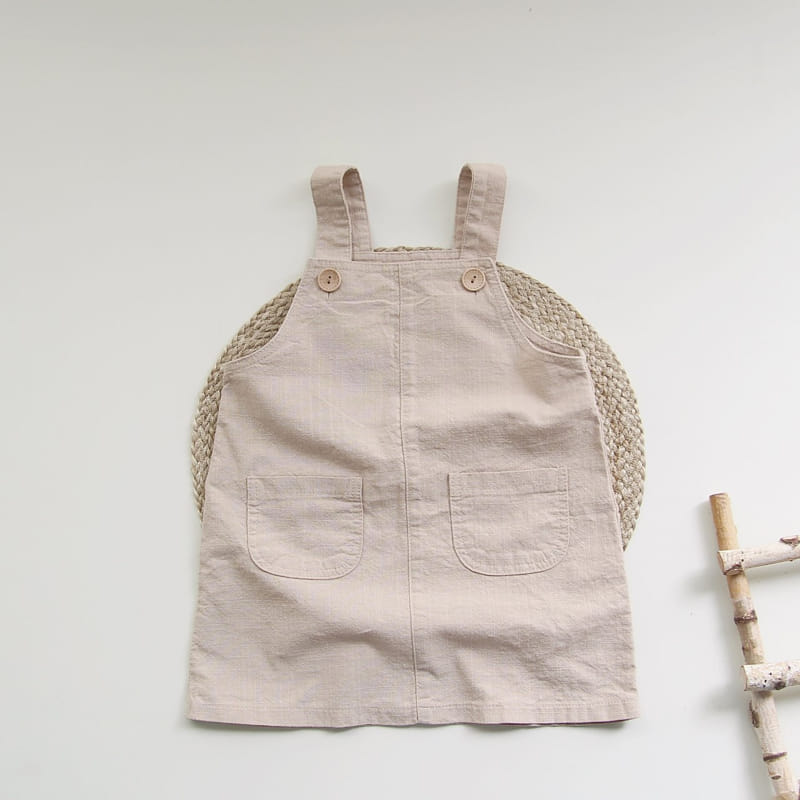 J-ROOM - Korean Children Fashion - #Kfashion4kids - Linen Dungarees Skirt - 4
