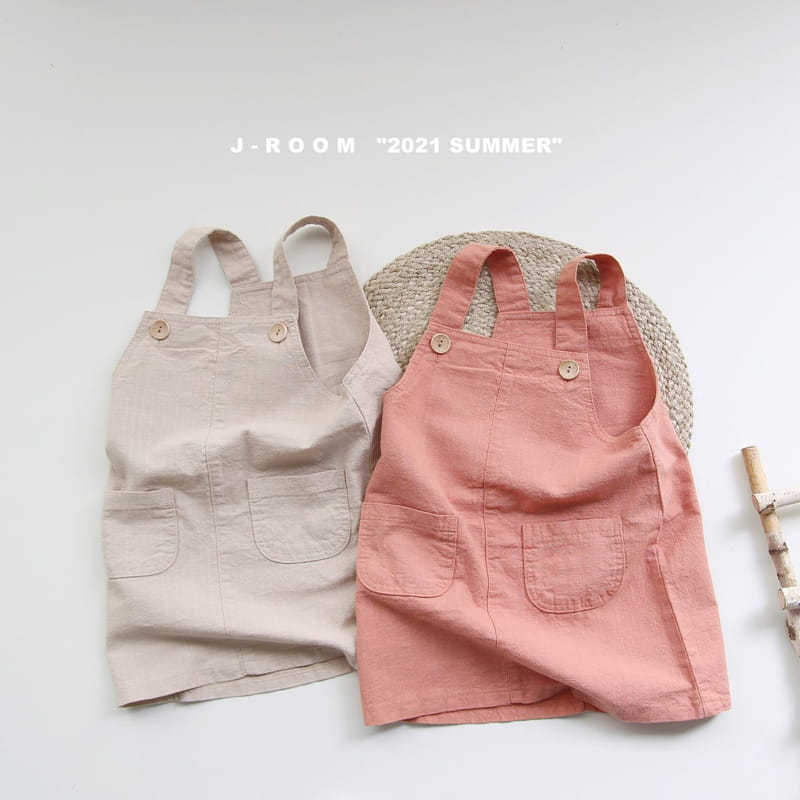 J-ROOM - Korean Children Fashion - #Kfashion4kids - Linen Dungarees Skirt - 8