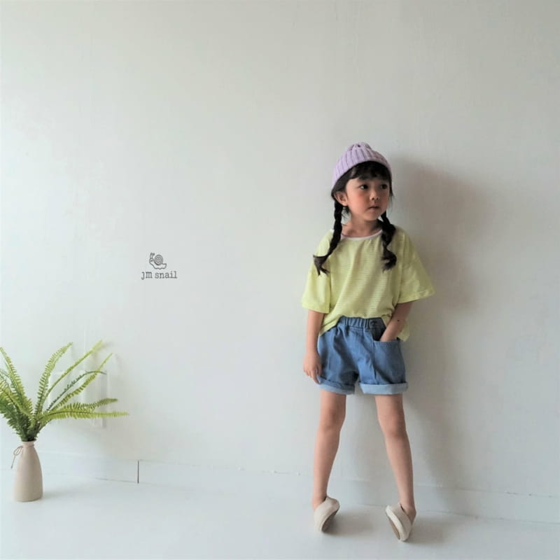 JM SNAIL - Korean Children Fashion - #Kfashion4kids - Bijo Denim Shorts