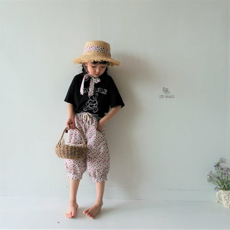 JM SNAIL - Korean Children Fashion - #Kfashion4kids - Cows Flower Capri Pants - 2