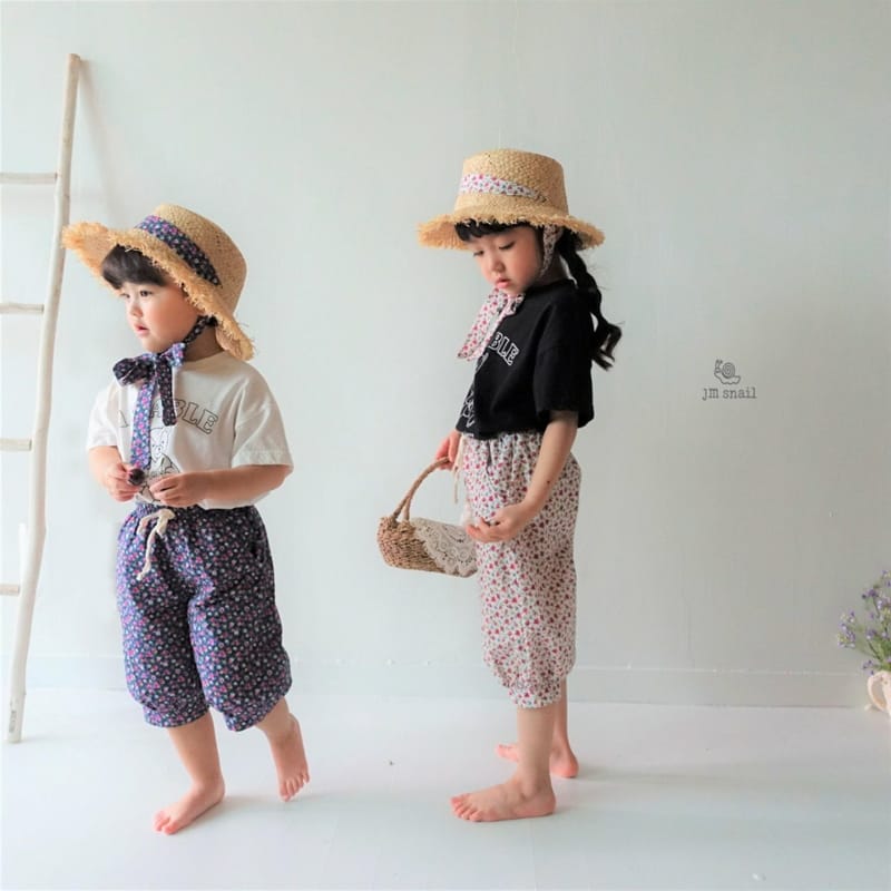 JM SNAIL - Korean Children Fashion - #Kfashion4kids - Cows Flower Capri Pants - 4
