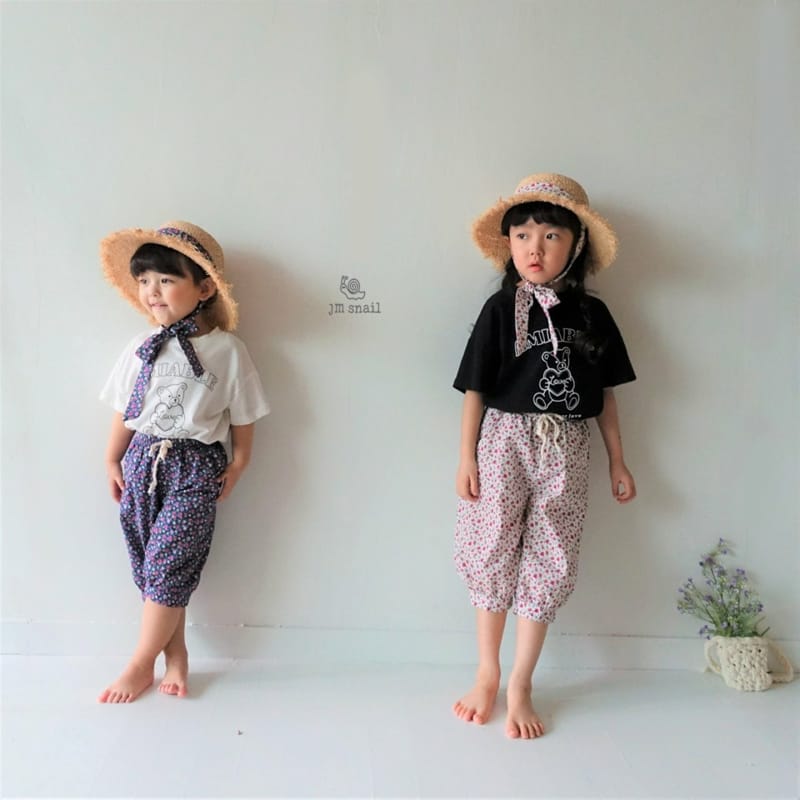 JM SNAIL - Korean Children Fashion - #Kfashion4kids - Cows Flower Capri Pants - 5