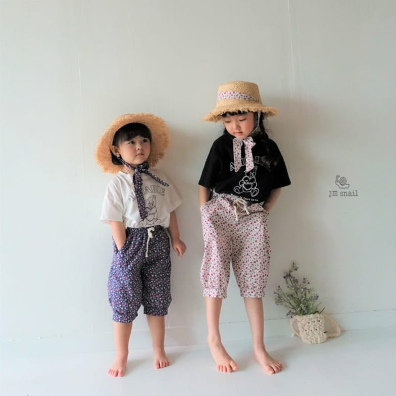 JM SNAIL - Korean Children Fashion - #Kfashion4kids - Cows Flower Capri Pants - 6