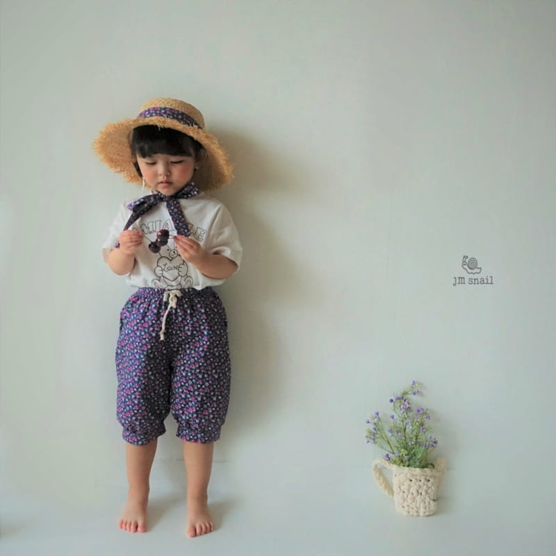 JM SNAIL - Korean Children Fashion - #Kfashion4kids - Cows Flower Capri Pants - 7