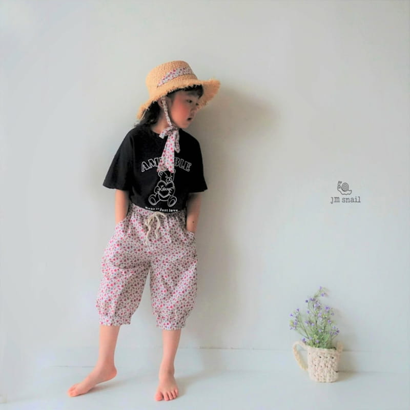 JM SNAIL - Korean Children Fashion - #Kfashion4kids - Cows Flower Capri Pants - 9