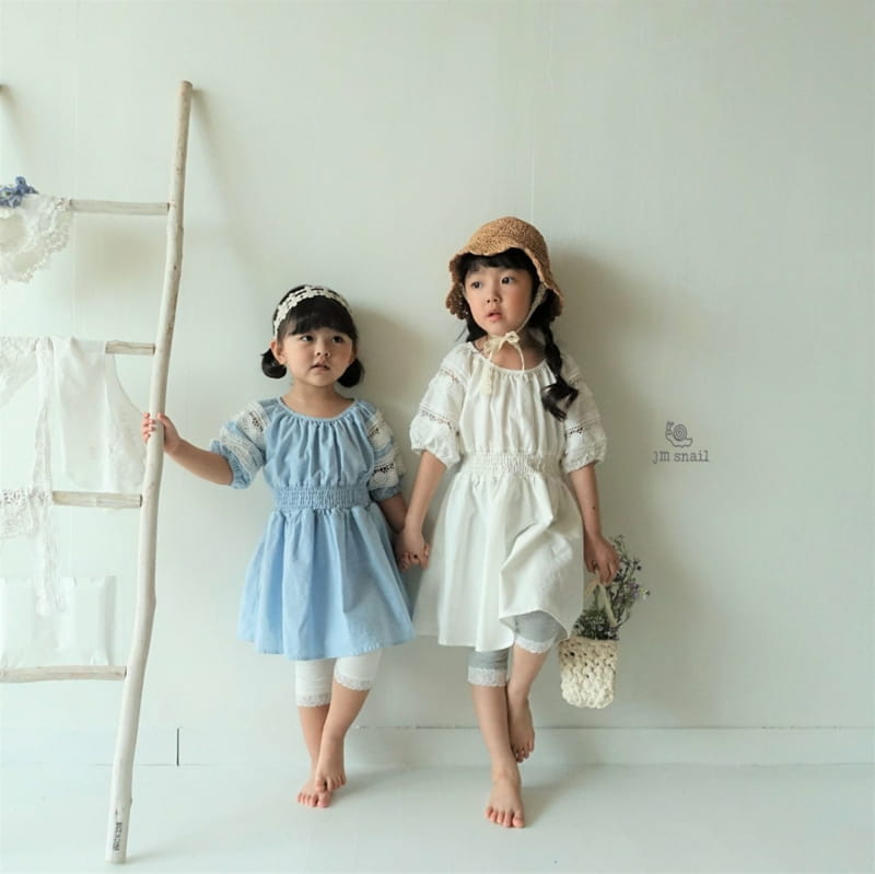 JM SNAIL - Korean Children Fashion - #Kfashion4kids - Lace Smocked One-piece