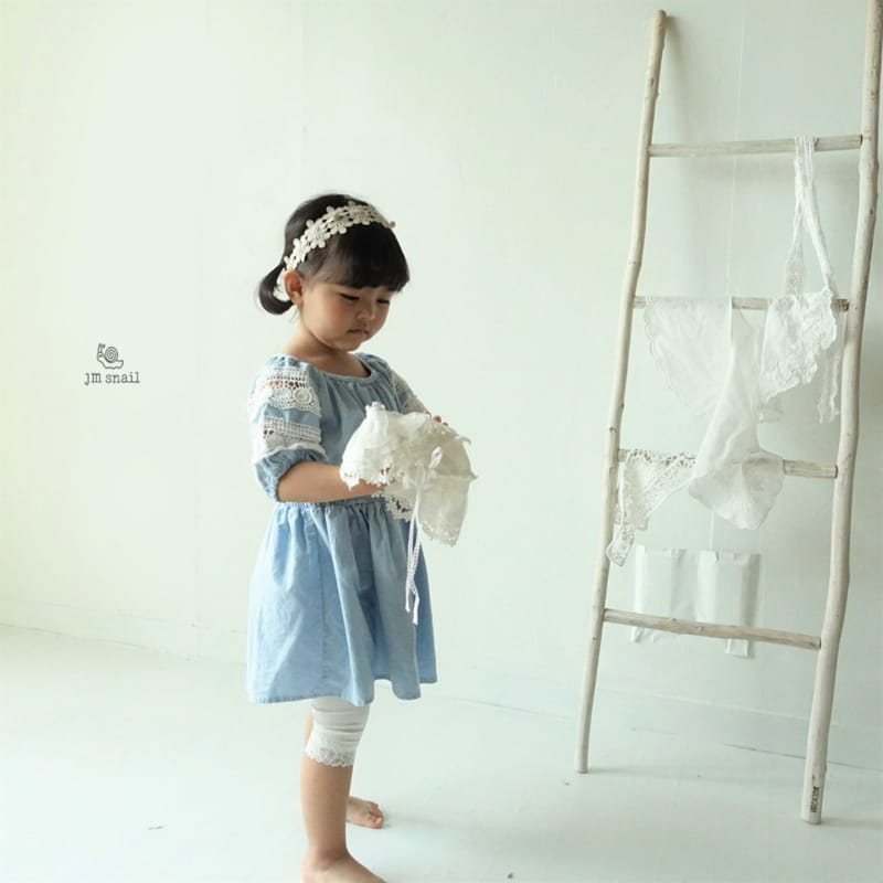JM SNAIL - Korean Children Fashion - #Kfashion4kids - Lace Smocked One-piece - 3