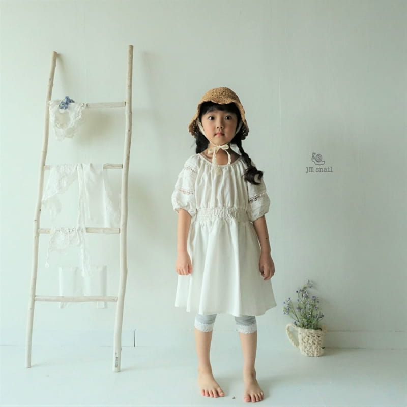 JM SNAIL - Korean Children Fashion - #Kfashion4kids - Lace Smocked One-piece - 4