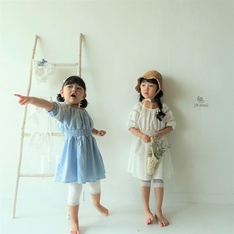 JM SNAIL - Korean Children Fashion - #Kfashion4kids - Lace Smocked One-piece - 5