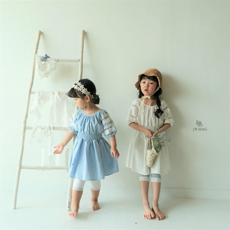 JM SNAIL - Korean Children Fashion - #Kfashion4kids - Lace Smocked One-piece - 6