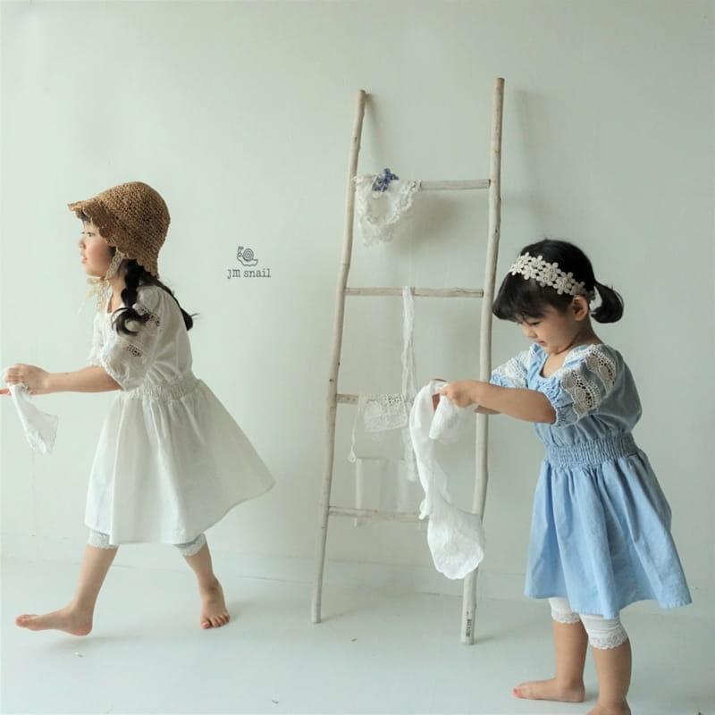 JM SNAIL - Korean Children Fashion - #Kfashion4kids - Lace Smocked One-piece - 8