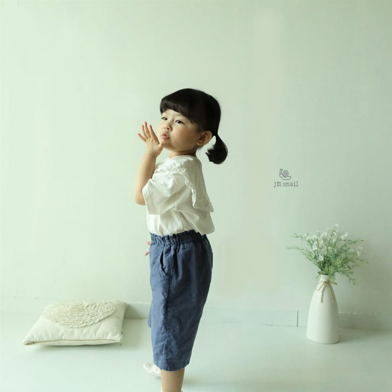 JM SNAIL - Korean Children Fashion - #Kfashion4kids - Big Collar Lace Tee - 2