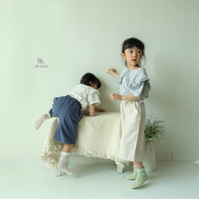 JM SNAIL - Korean Children Fashion - #Kfashion4kids - Big Collar Lace Tee - 6