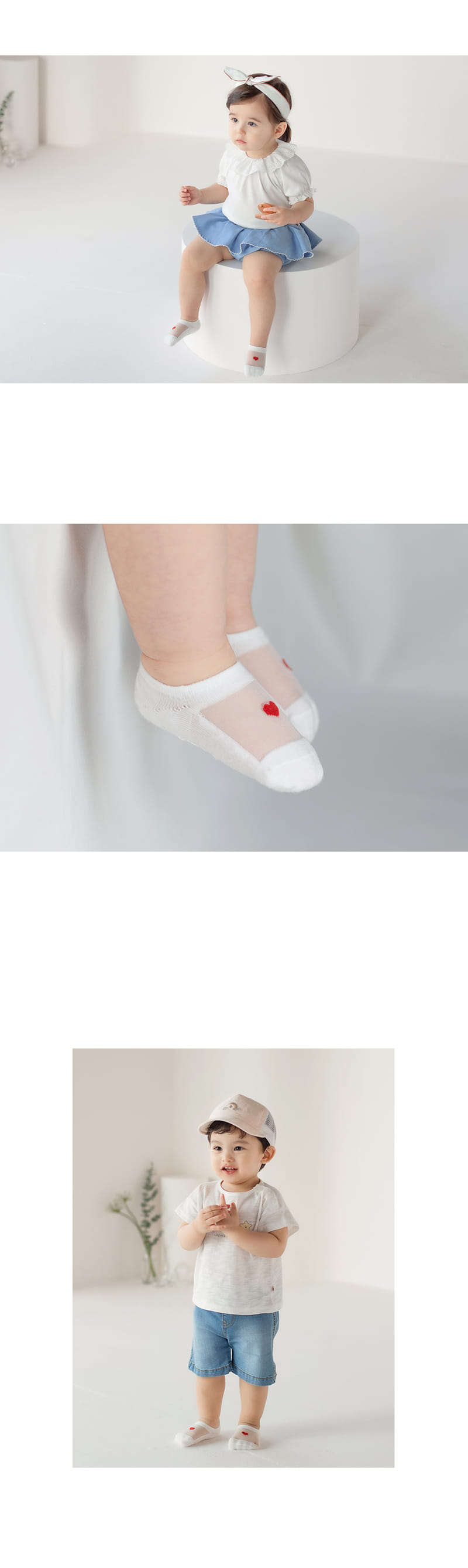 KIDS CLARA - Korean Children Fashion - #Kfashion4kids - Seeley Ice Socks 2 in 1 [set of 5] - 4