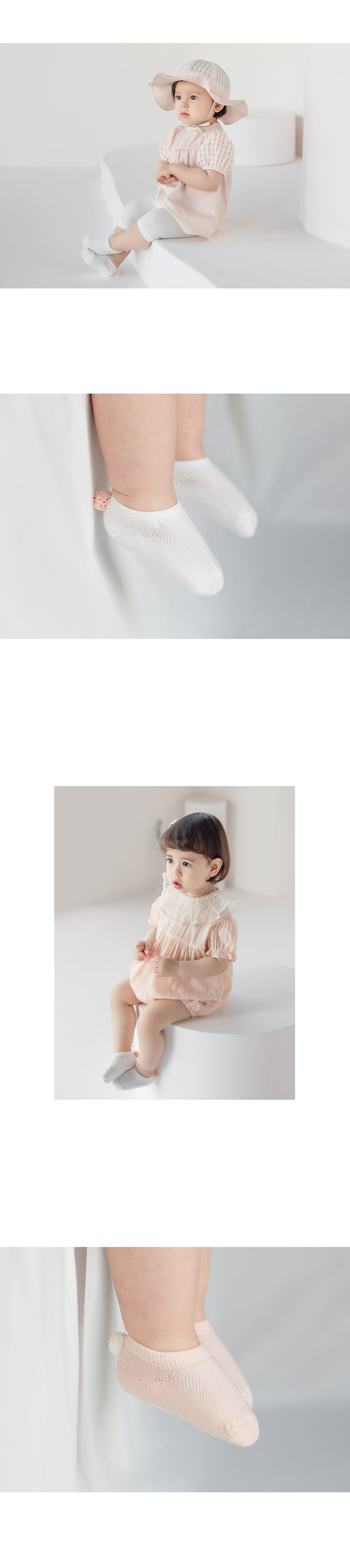 KIDS CLARA - Korean Children Fashion - #Kfashion4kids - Ploonet Summer Socks 2 in 1 [set of 5] - 4