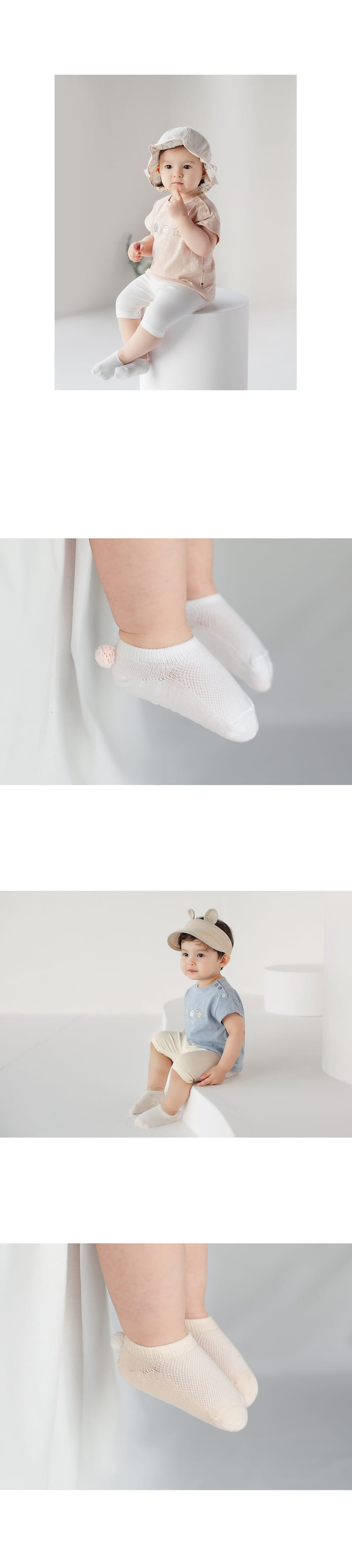 KIDS CLARA - Korean Children Fashion - #Kfashion4kids - Ploonet Summer Socks 2 in 1 [set of 5] - 6