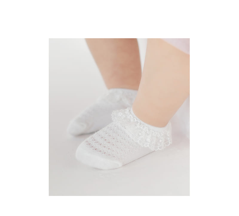 KIDS CLARA - Korean Children Fashion - #Kfashion4kids - Helio Lace Baby Socks [set of 5] - 2