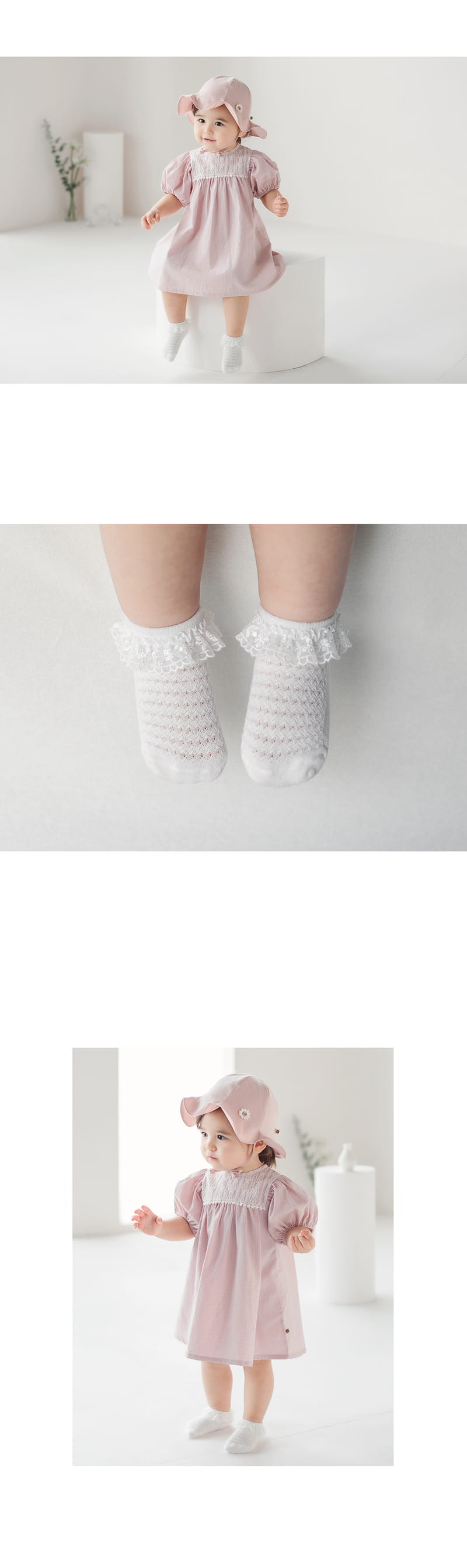 KIDS CLARA - Korean Children Fashion - #Kfashion4kids - Helio Lace Baby Socks [set of 5] - 4
