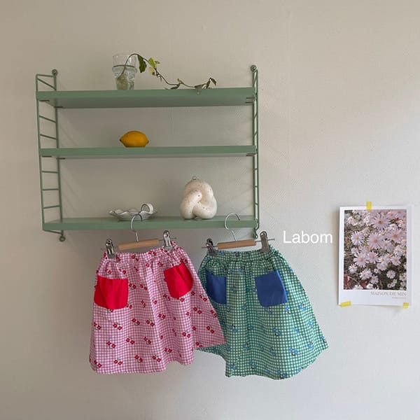 LABOM - Korean Children Fashion - #Kfashion4kids - Mimi check Skirt - 2