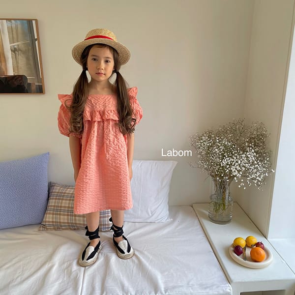 LABOM - Korean Children Fashion - #Kfashion4kids - Square Frill Mini One-piece - 10
