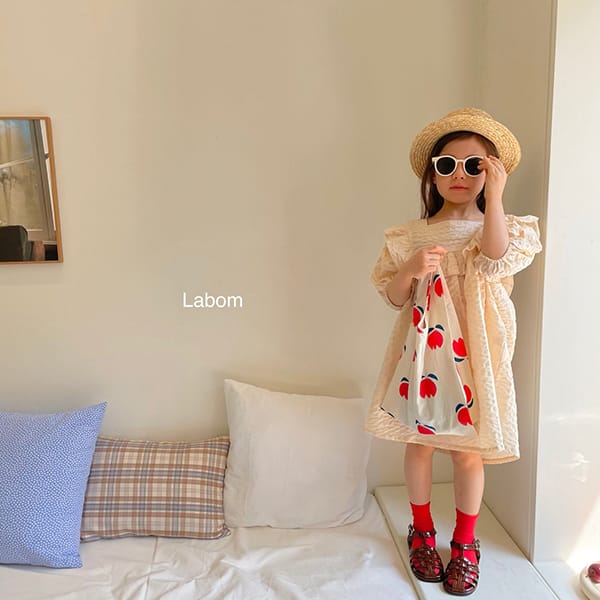 LABOM - Korean Children Fashion - #Kfashion4kids - Square Frill Mini One-piece - 3