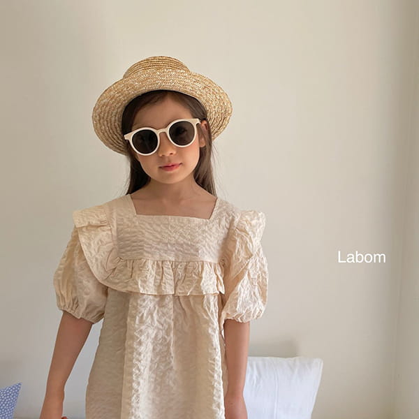 LABOM - Korean Children Fashion - #Kfashion4kids - Square Frill Mini One-piece - 4