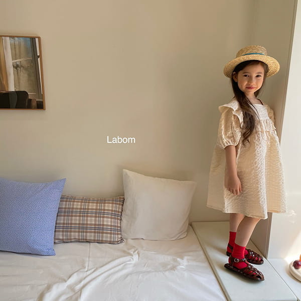 LABOM - Korean Children Fashion - #Kfashion4kids - Square Frill Mini One-piece - 5