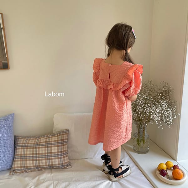 LABOM - Korean Children Fashion - #Kfashion4kids - Square Frill Mini One-piece - 8